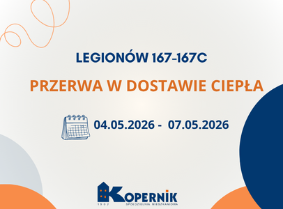 Legionów 167-167C - Przerwa w dostawie ciepła