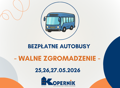 Bezpłatne autobusy na Walne Zgromadzenie - 25,26,27.05.2026